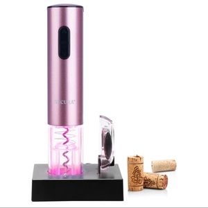 Pink electric wine bottle opener